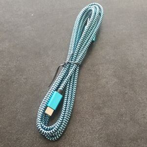 6ft Braided USB-C Charging Cable - Blue